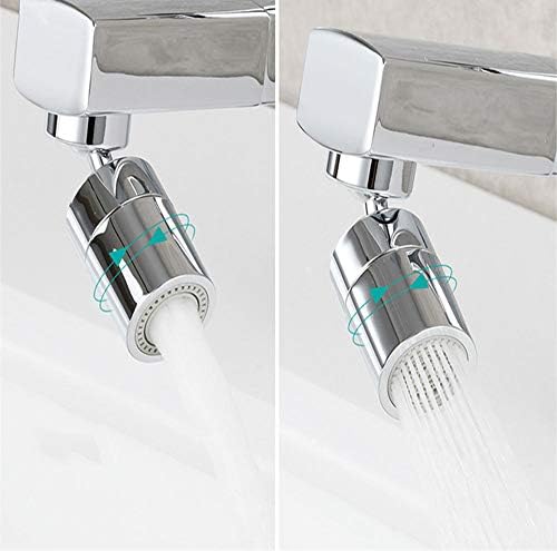 360 Degree Swivel Sink Faucet Aerator,2-FlowBig Angle Water Saving Dual Function,with Gasket Faucet Replacement Part - 55/64 Inch-27UNS Female Thread, 15/16 Inch-27UNS Male Thread Adapters (1) - Image 6
