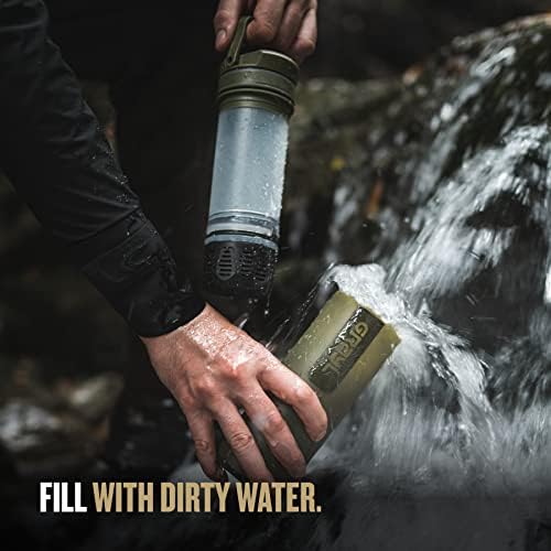 GRAYL UltraPress 16.9 oz Water Purifier & Filter Bottle, Olive Drab - Image 5