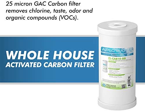 APEC Water Systems CB1-CAB10-BB Whole House Carbon Water Filter with 10" Home Filtration System, White - Image 5