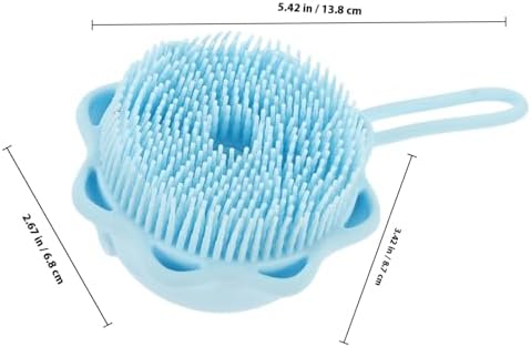 2 Pack Silicone Bathing Brush with Shower Gel Holder for Babies - Image 2