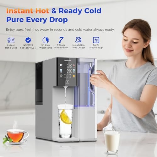 CT910WP Pure Water Pitcher 1.2L/40.6oz, for CT910G CT910GH C5 Countertop RO System (Gray) - Image 5