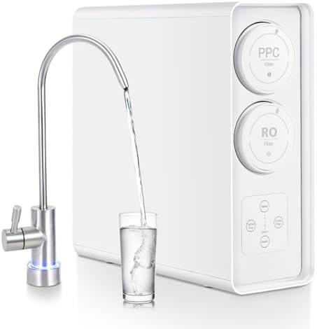 High-Efficiency Countertop Reverse Osmosis Water Filter System, 600GPD, 5-Stage Filtration, Tankless Water Purifier, Smart Faucet, TDS Monitor, 2:1 Pure to Drain, US Standard, RO Water Filtration by Unknown