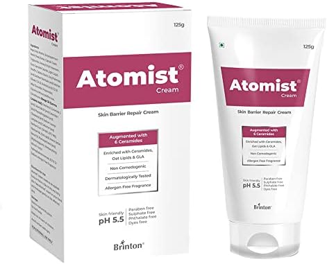 Brinton Atomist Moisturizing Cream for Dry & Sensitive Skin|Enriched with Ceramides & Oat Lipids | Non-Comedogenic | Fragrance-Free & Allergen-Free | Paraben, Sulphate, Phthalate & Dye-Free, 4.4 oz. by Brinton