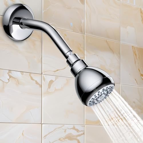 High Pressure Shower Head 3" Chrome - 360° Rotating Self-Cleaning Jets, Water Saving Flow Optimizer, Easy Install & Rustproof ABS, Spa Rainfall Spray for Adults/Elderly - Image 2