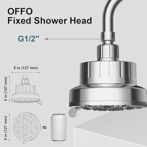 OFFO Filtered Shower Head, 20 Stage Shower Filter Head for Hard Water with Pause Mode, 9 Modes High Pressure Shower Head with Filter for Remove Chlorine and Harmful, Chrome - Image 5