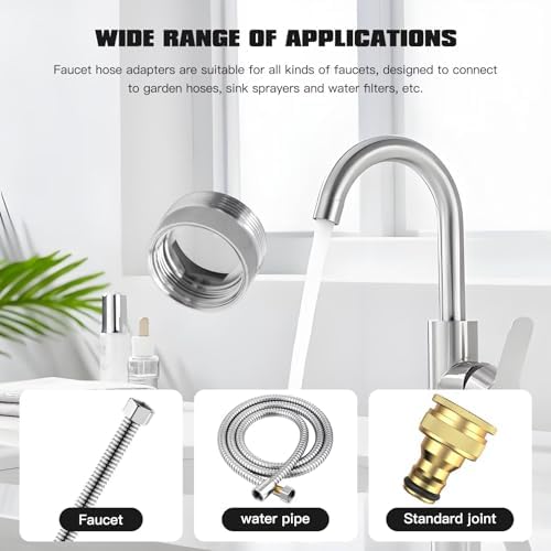 2026 NEW 12 Pcs Faucet Adapter Kit, Kitchen Sink Aerator Adapter Male to Female for Garden Hose, Water Filter - Image 6