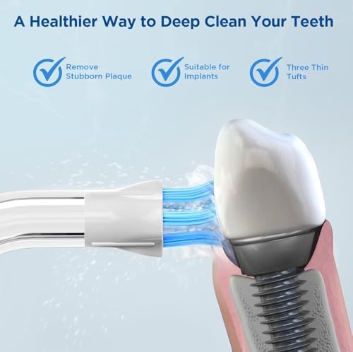 for Waterpik Replacement Heads, Replacement Tips for Waterpik Water Flosser, Suitable for Waterpik Accessories Replacement Tips, for PS-100E(6 Plaque Chaser Tips) - Image 3