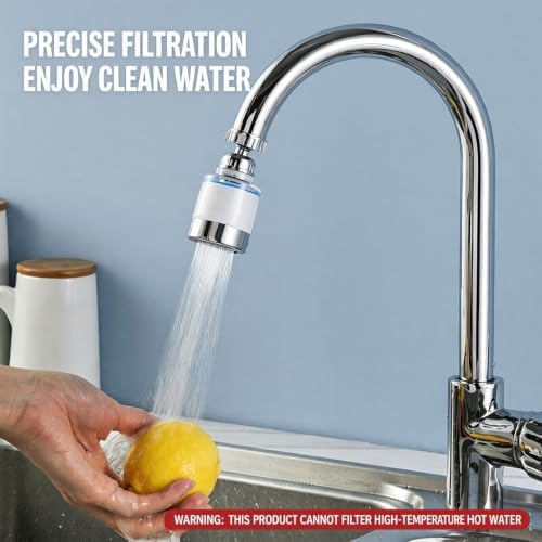 5-Pack PP Cotton Sink Faucet Water Filter Replacement Cartridges with Filter Stones, 1.45" X 1.2", for Kitchen & Bathroom Tap Purifier - Image 5