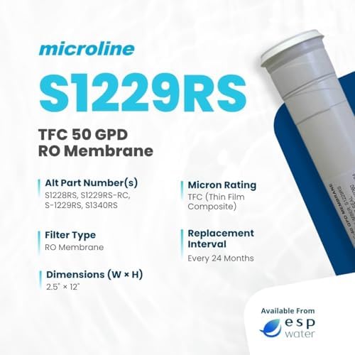 Microline S1229RS Reverse Osmosis 50 GPD Membrane Filter, 12x2.5 - Image 3