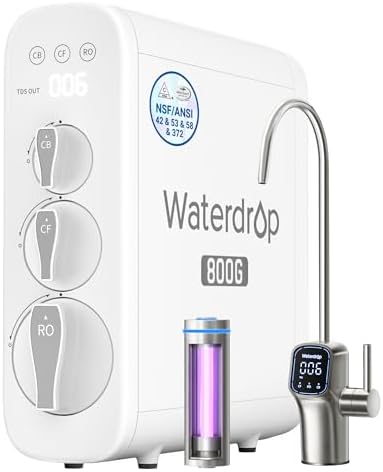 Waterdrop G3P800 Tankless Reverse Osmosis Water Filter System, 800 GPD by Waterdrop