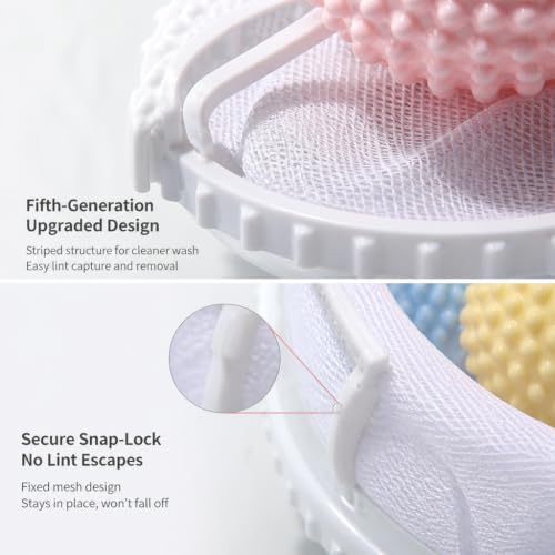 3 Pack Washing Machine Lint Catcher Laundry Balls, Floating Hair Filter Trap for Capturing Lint, Pet Hair & Debris, Anti-Tangle Clothes Cleaning Ball - Image 5