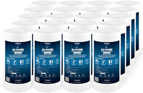 Ronaqua 10 x 4.5 Inch Big Sediment Water Filter Cartridge 1 Micron 20 Pack by Ronaqua