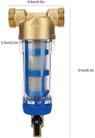 Alomejor Spin Down Sediment Water Filter 50 Micrometer Reusable PreFilter for Whole House, Suitable for Water Heater, Solar Energy, 8.3"x3.5"x2.2" G1 MNPT + G3/4 FNPT - Image 4