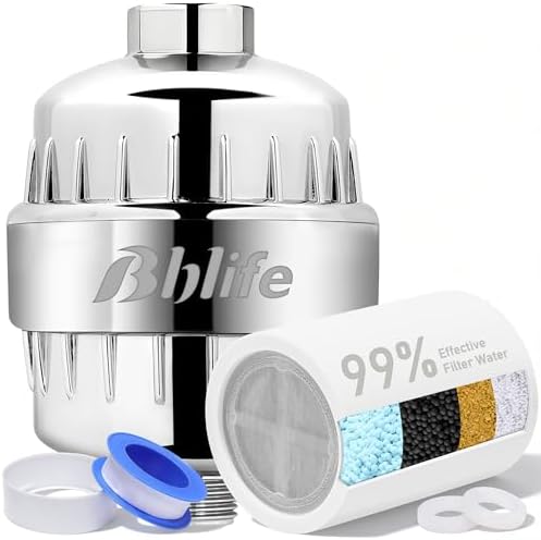 BBLIFE Shower Filter for Hard Water with NSF Certified KDF Filter Media by BeBetterLife
