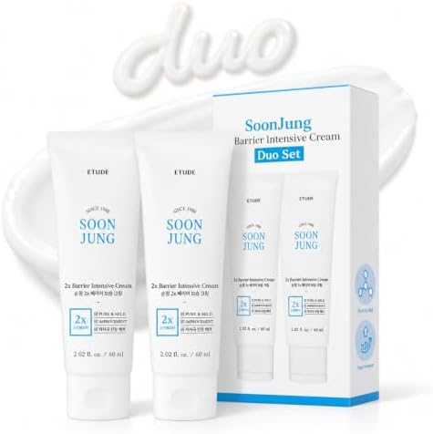 ETUDE SoonJung 2x Barrier Repair Cream Duo, 2.02 fl oz x 2 by ETUDE