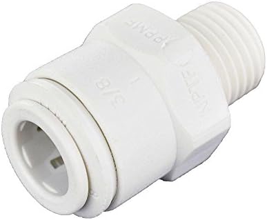 John Guest 3/8 Inch OD x 1/4 Inch NPT Male Connector, Push to Connect Plastic Plumbing Fitting, PP011222WP by JohnGuest