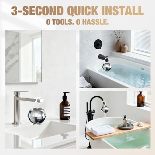 SHLLKTTRY Bath Water Filter for Tub Faucet with Overflow,Filtration,Remove Contaminants,Chlorine,Fluoride,Hard Water Softener,Enhances Health of Skin,Hair,Nails,Relieve Eczema,3,000 Gallons,Chrome - Image 6