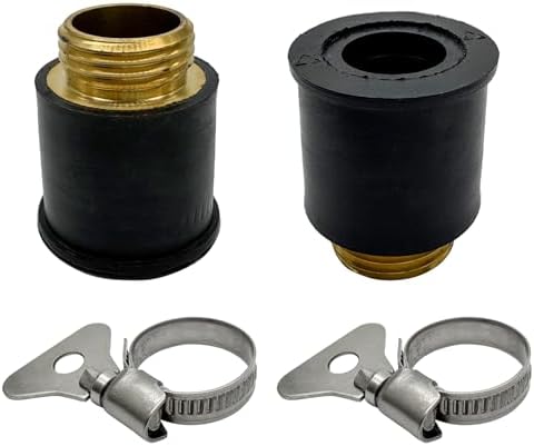 2Pcs Universal Faucet Adapter,G1/2(20mm) Male Thread Tap Connector,Tap Connector Adapter with Stainless Steel Clamp for Threadless Old Faucets by Unknown
