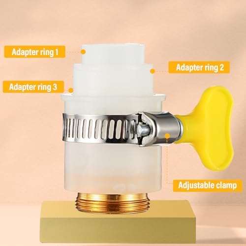 2Pcs Adjustable Faucet Adapter for Faucets, Universal Fits 15-21mm Outer Diameter, Faucet Tap Quick Connector Kit for Countertop Common Faucet Mount Water Filters - Image 3
