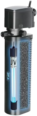 COOSPIDER Aquarium Filter with 5W U-V Light 264GPH for 20-75 Gallon Tank by Coospider