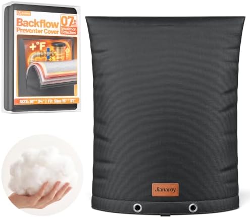Backflow Preventer Insulation Cover 18" x 34" Pipe Covers for Outside Black by Unknown