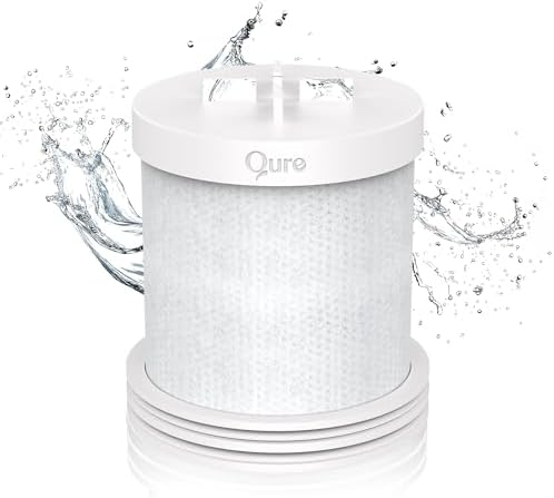 Qure Skincare Shower Filter Refill - Replacement Cartridge for Shower, 99% Chlorine Reduce, Clinically Tested - White, 3-Month Supply (1 Piece) by Qure