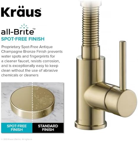 KRAUS Bolden 2-in-1 Commercial Style Pull Down Single Handle Water Filter Kitchen Faucet for Reverse Osmosis or Water Filtration System in Spot-Free Antique Champagne Bronze, KFF-1610SFACB - Image 6