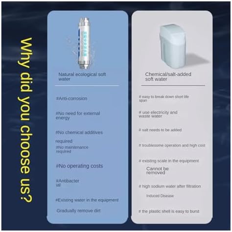 YPMart Whole House Water Softener System,Salt Free Descaler System,Big Flow Hard Water Filter Remove Scale and Chlorine for Home Office - Image 3