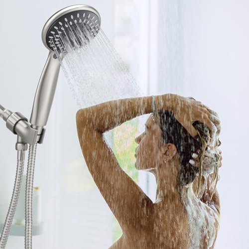 Briout Handheld Shower Head High Pressure 5 Modes with Hose, Brushed Nickel - Image 7