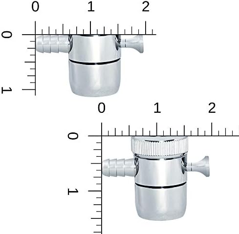 Avalon's Faucet Aerator Water Filter Adapter with Diverter Replacement Kit, 3/8 Inch Barb, Faucet Female Aerator, Female Thread, Polished Chrome - Image 2
