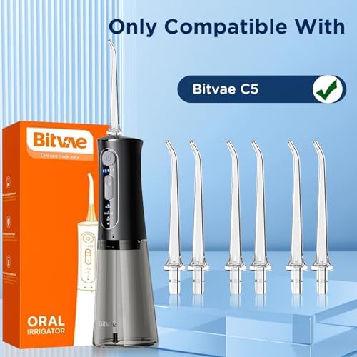 6 Count Replacement Heads for Bitvae C5 Water Flosser (6 Classic Jet Tips) - Image 2
