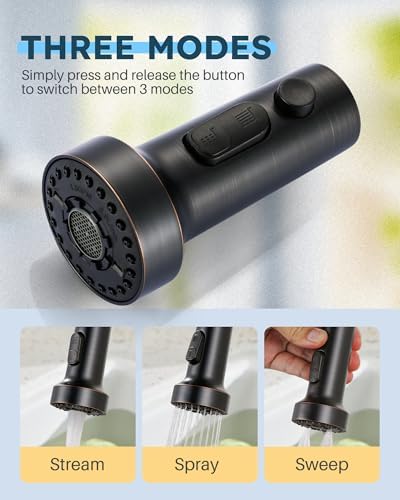 ARCORA Stainless Steel Kitchen Faucet Head with 13 Adapters, 3 Modes - Image 6