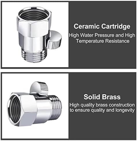 MAYYAYA Metal Shower Head Flow Control Valve, NTP1/2 Brass Shut-off Valve - Image 3
