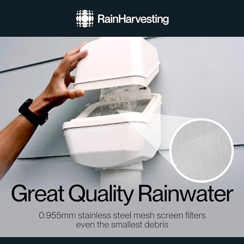 Rain Harvesting Leaf Eater Advanced with Hood Downspout Filter 3" and 4" Round - Image 3
