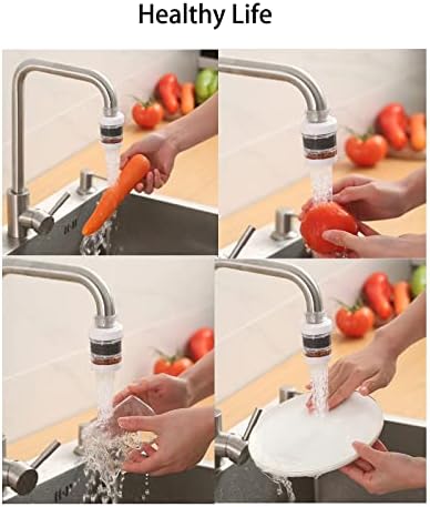 3 Pack Water Filter for Sink, Magnet Faucet Filter, Kitchen Faucet Water Filter, Activated Carbon Water Purification Filter, Faucet Mount Filters Suitable for Standard Faucet,Random Colour - Image 2