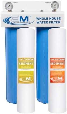 Applied Membranes Inc. 2-Stage Whole-House Water Filter System, 1-Micron and 5-Micron 4.5-Inch by 20-Inch Filters by AppliedMembranesInc