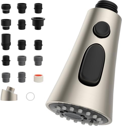 Hibbent cUPC Certified Kitchen Faucet Head Replacement with 15 Adapters by Hibbent