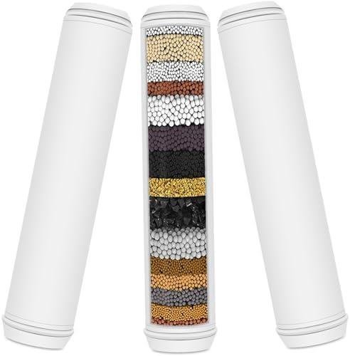 Multi-Stage Shower Filter Replacement Compatible with PWERAN Shower Filter for Fitespot shower filter For Handheld Shower Head, 3 Pack by HODSEUKIN