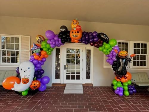 Halloween Balloon Arch Kit, 129Pcs Orange and Black Latex Balloons - Image 3