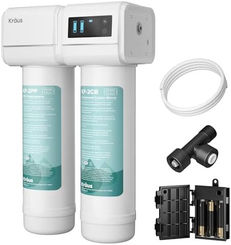 KRAUS Purita 2-Stage Under Sink Water Filtration System with Digital Display Monitor, FS-1001 - Image 2