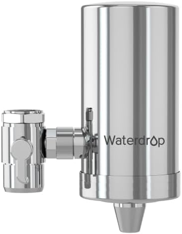 Waterdrop FC-06 Water Filter for Sink Faucet, 360° Rotating Stainless Steel by Waterdrop
