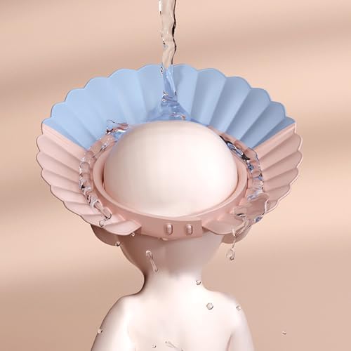 Safe Shampoo Shower Bathing Protection Bath Cap Soft Adjustable Visor Hat for Toddler, Baby, Kids, Children … (Pink Lotus) - Image 5
