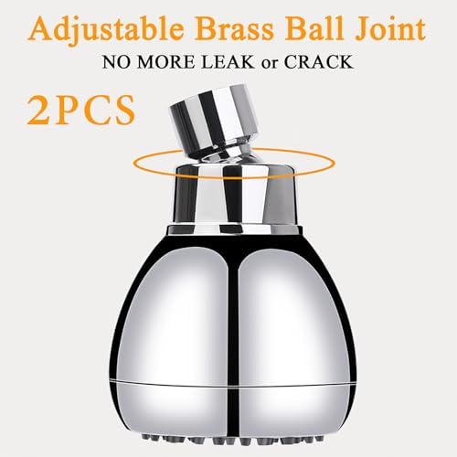 AISOSO Fixed Shower Head High Pressure 2PCS 3 Inch Showerhead Chrome - Image 2