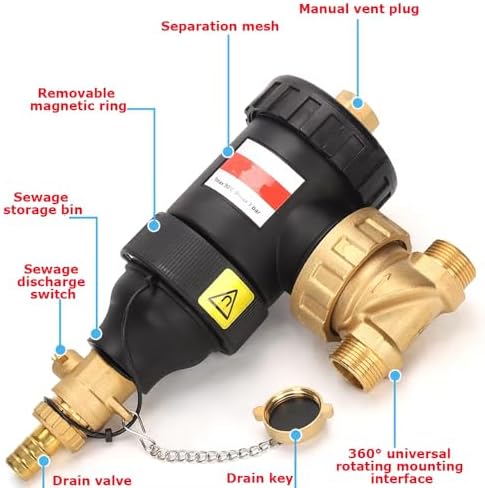 iDili Magnetic Filter for Wall-Mounted Boilers and Underfloor Heating Systems - Filters Scale and Intercepts Impurities - Image 3