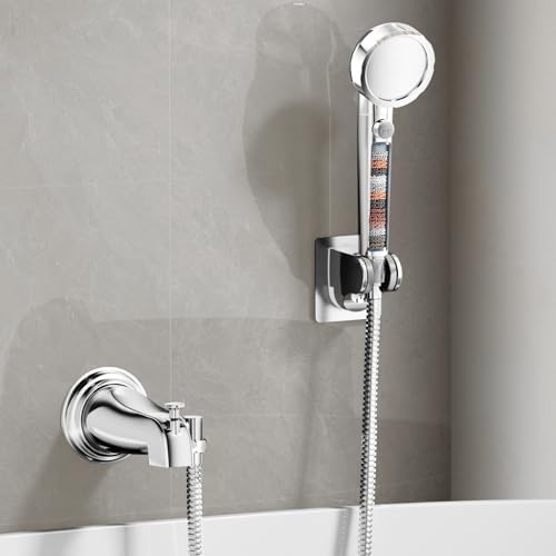 All Metal Bathtub Faucet Sprayer Attachment with filter, Chrome by HEROBAI