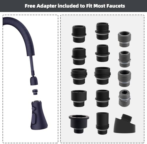 Hibbent Pull Down Spray Head for Kitchen Faucet, 3-Function Sink Nozzle - Image 4