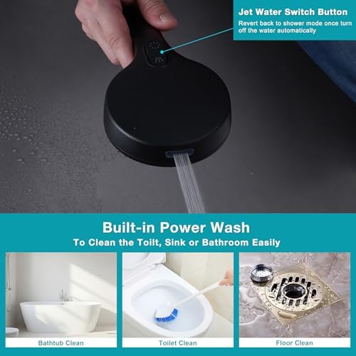 GwernKB Handheld Shower Head with ON OFF Switch & 79in Stainless Steel Hose - Image 4