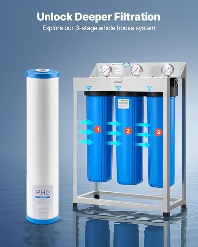 VEVOR Whole House Water Filter Replacement Cartridge, 4.5" x 20" Polyphosphate Scale Inhibitor Filter for Whole Home Water Filtration System, Reduce Chlorine, Taste, Odor, Prevent Corrosion - Image 6