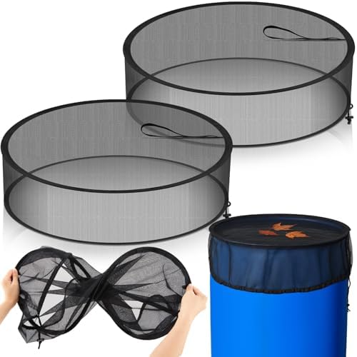 SATINIOR 2 Pcs 20 Inch Pop-Up Rain Barrel Mesh Cover by SATINIOR