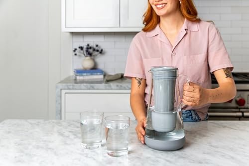 LifeStraw Home Glass Water Filter Pitcher, 7-Cup, Pebble - Image 3